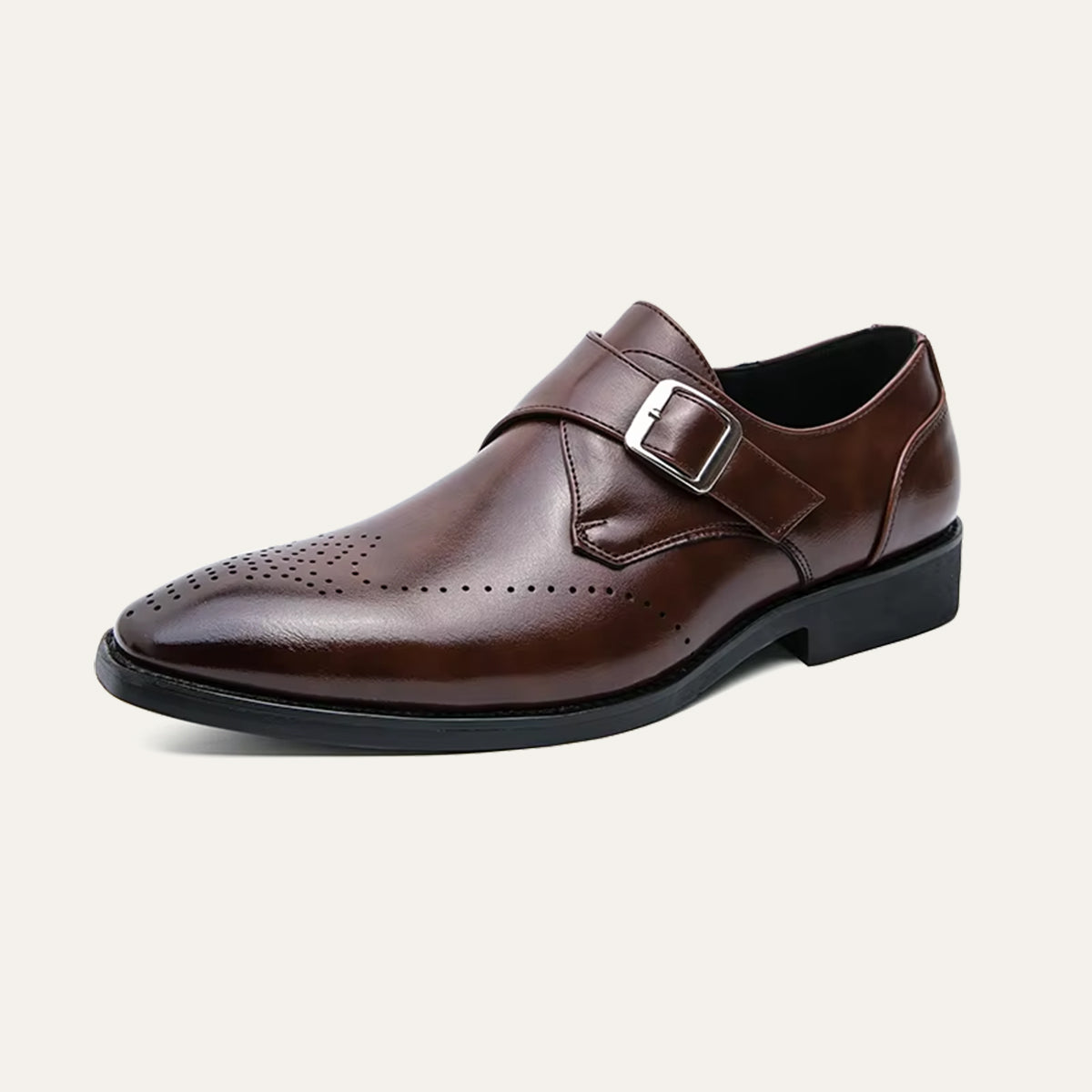 The Asiago Men’s Italian Formal Buckle Leather Dress Shoes