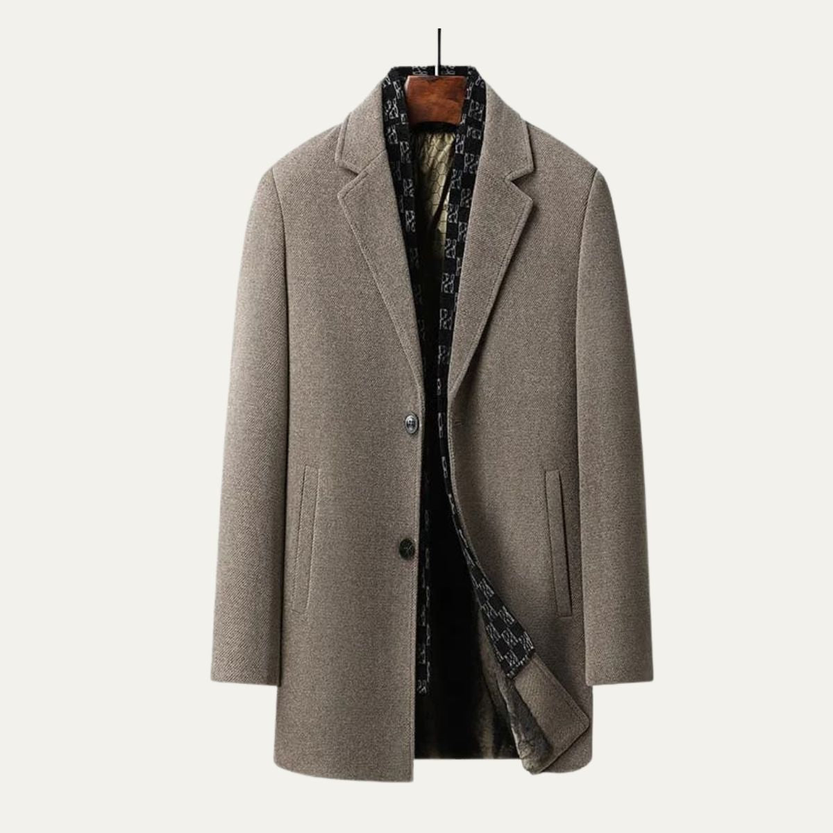 The Ortigia Men’s Wool Blend Winter Business Long Coat