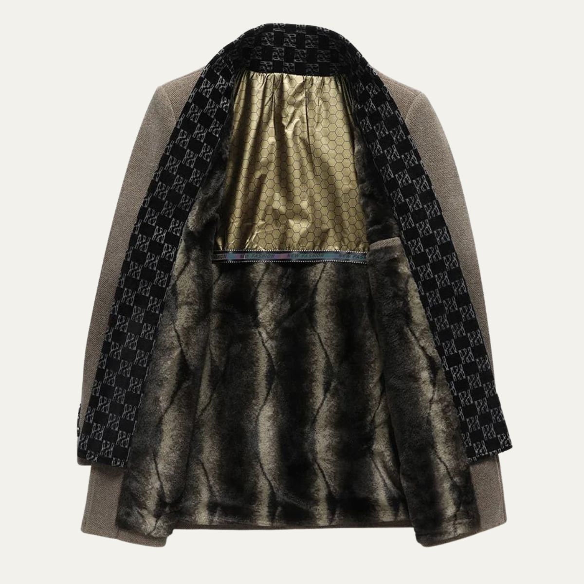 The Ortigia Men’s Wool Blend Winter Business Long Coat