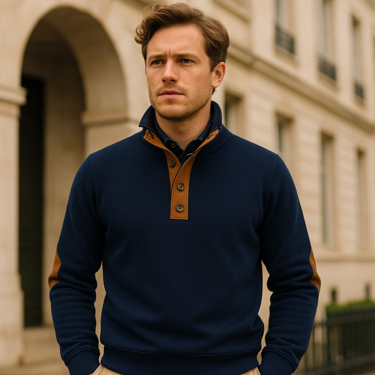 The Oxford Quarter Zip Sweater