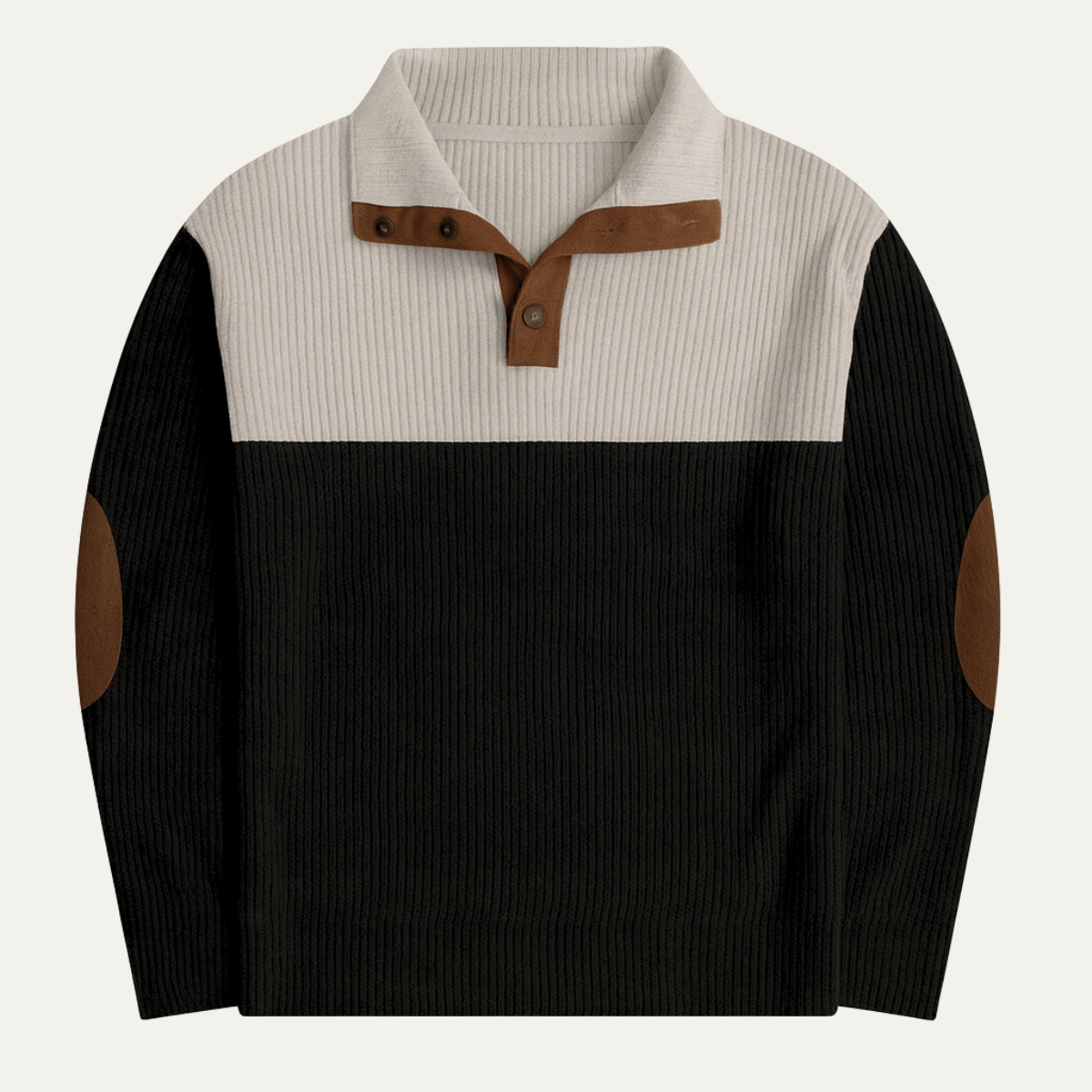 The Brookridge Men’s Two Tone Corduroy Sweater with Elbow Patches