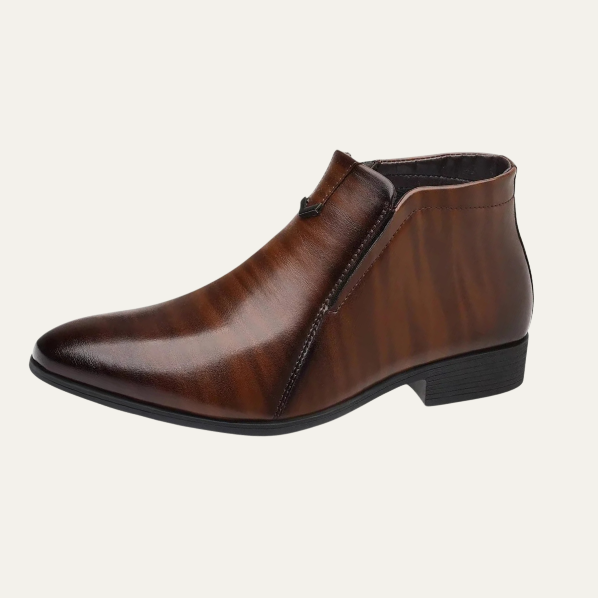 The Oxford Men's Leather Ankle Boots - Vintage Business Dress Shoes