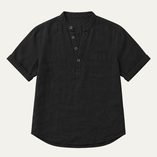 The Cortona Men's Breathable Linen Collar Shirt