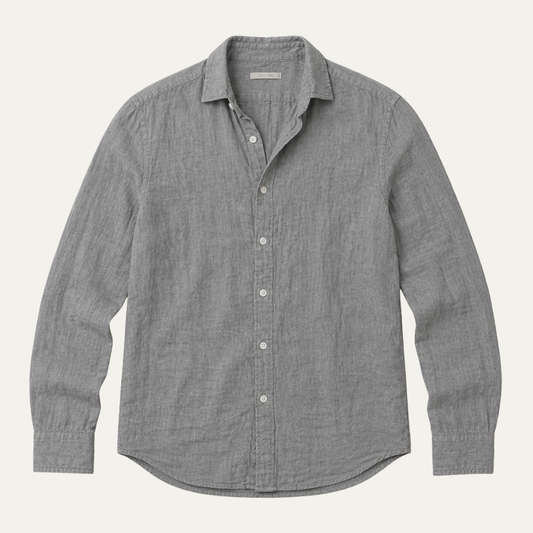 The Tuscany Men's Relaxed Fit Linen Button Up Shirt