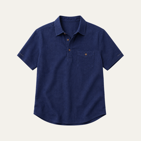 The Siracusa Men's Breathable Linen Polo Shirt