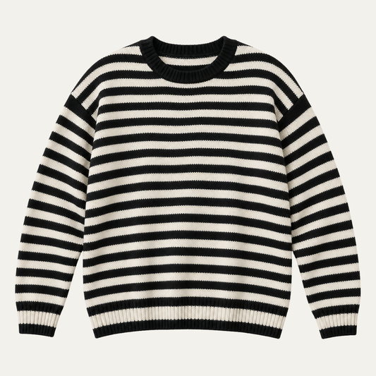 Women's Casual Striped Knit Sweater