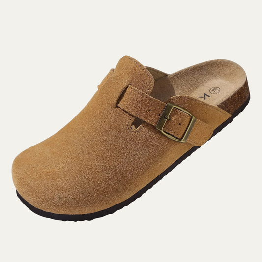 The Cole Valley Men's Suede Adjustable Buckle Cork Clogs