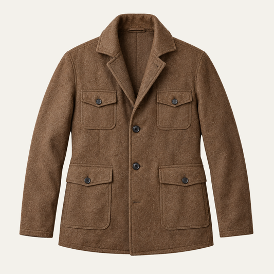 The Oakville Men’s Multi Pocket Wool Blend Field Jacket