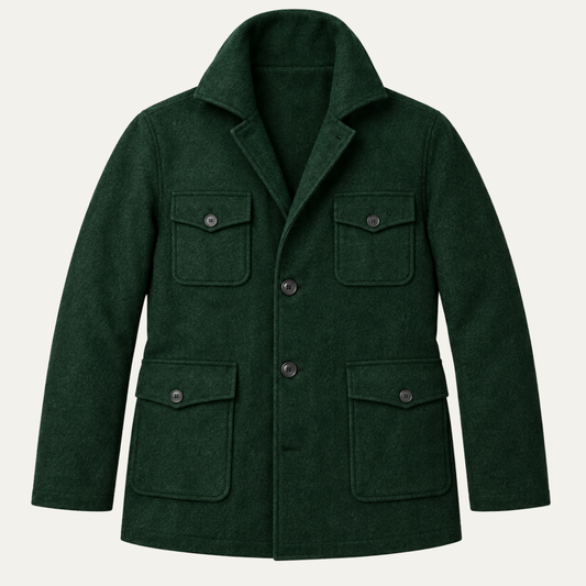 The Glen Ellen Men’s Multi Pocket Wool Blend Casual Jacket