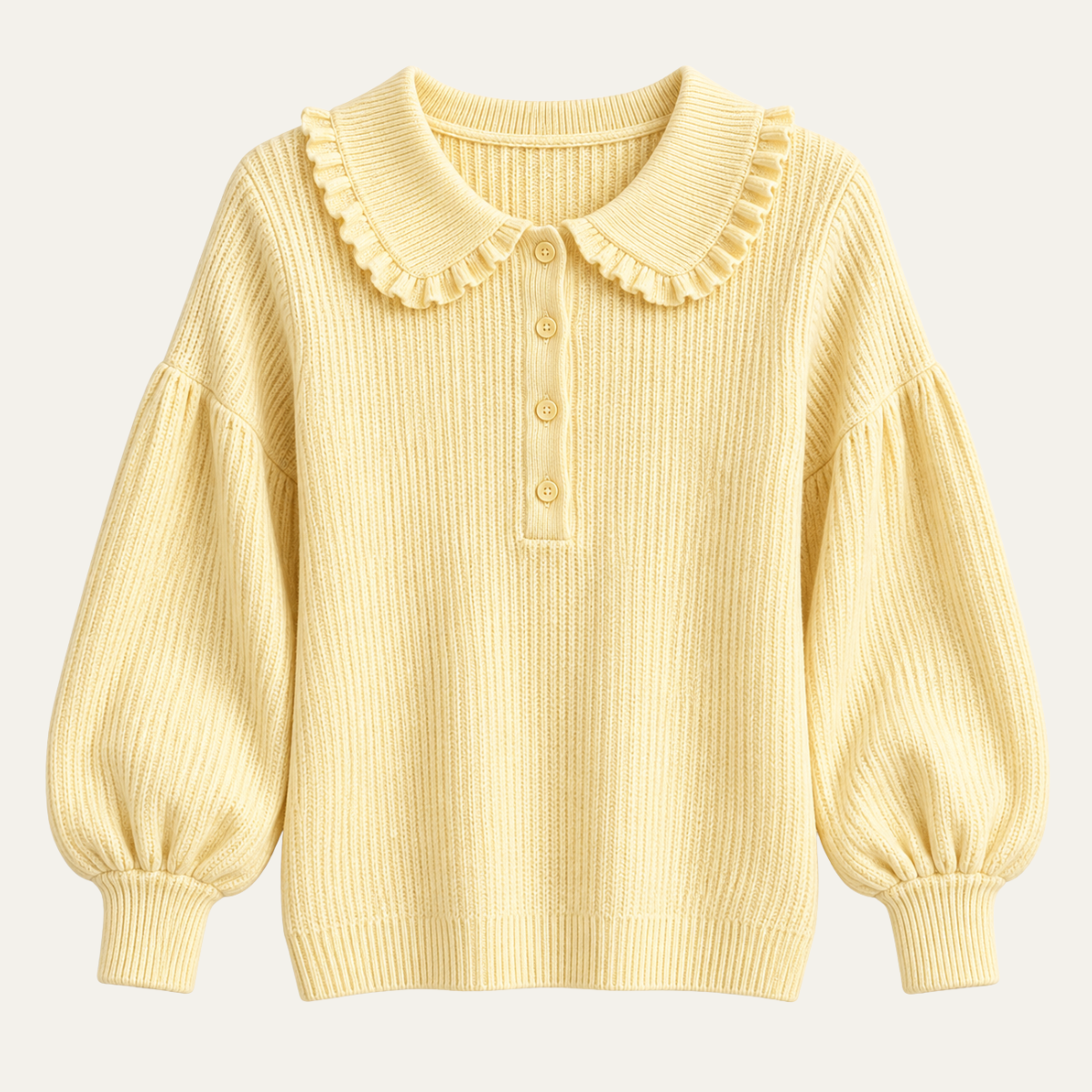 Women’s Ruffle Neck Knit Sweater