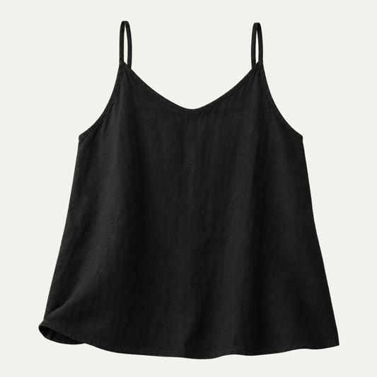 Casual Linen V Neck Cami Top