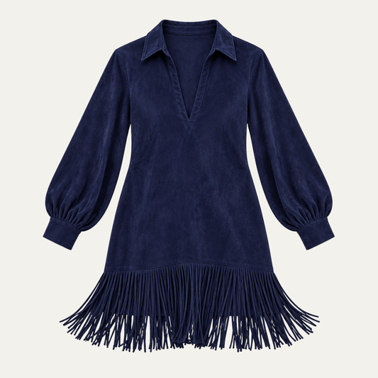 Women’s Faux Suede Fringe Mini Dress