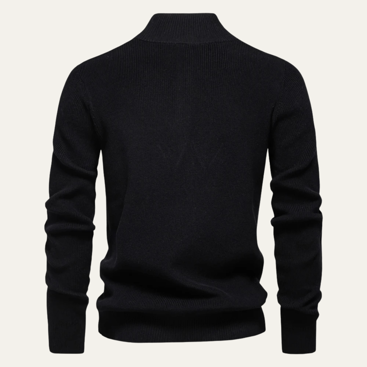 The Bergamo Alta Men’s Casual Knit Mock Neck Sweater with Button Collar
