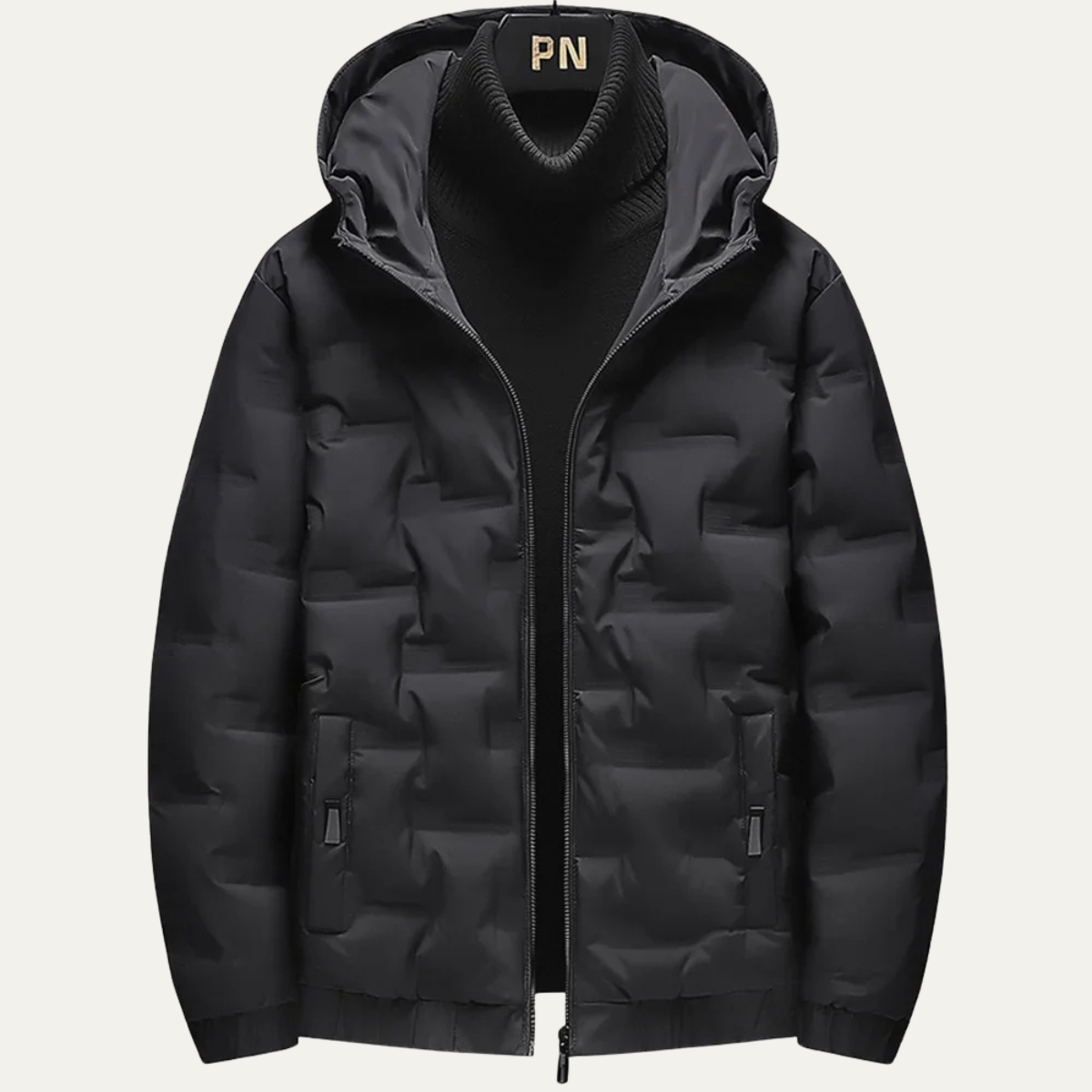 The Brenton Men’s Ski Winter Jacket – Warm Insulated Skiing Hooded Parka – Black