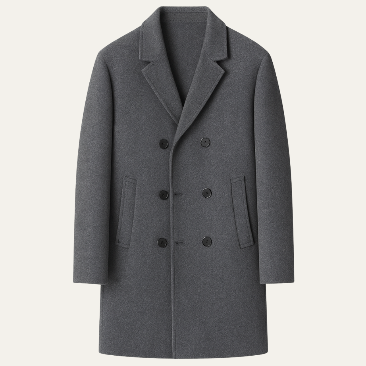 The Lucca Men's Long Wool Double Breasted Winter Overcoat