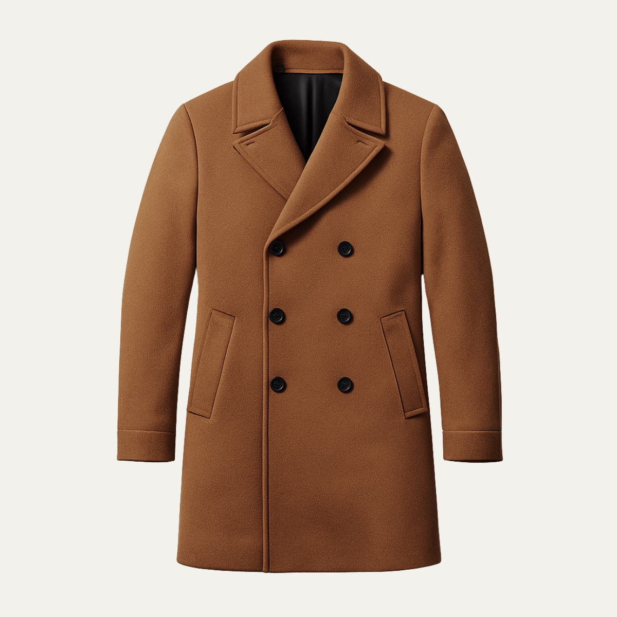 The Ferrara Men's Trendy Double Breasted Wool Blend Coat