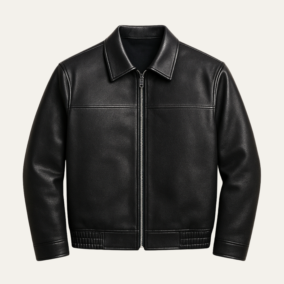 The Chianti Men’s Classic Zip Biker Faux Leather Jacket