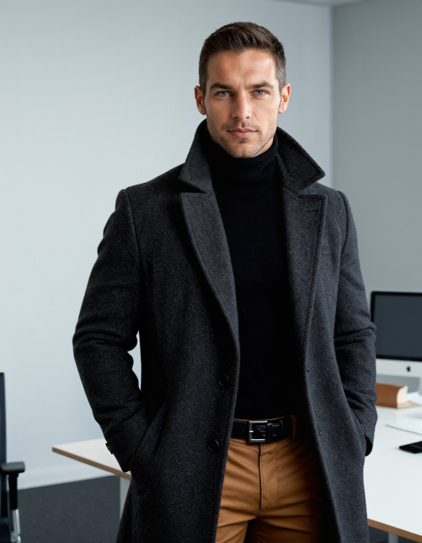The Ridgeford Men’s Classic Cotton Winter Overcoat