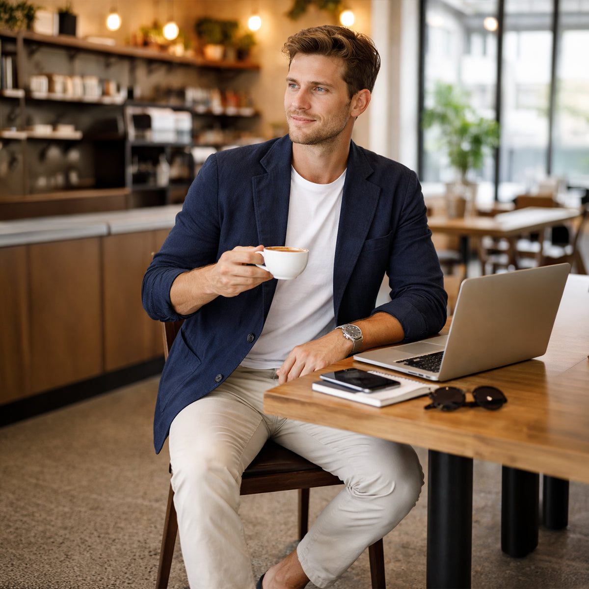 The Ridgefall Park Men’s Lightweight Summer Linen Blazer