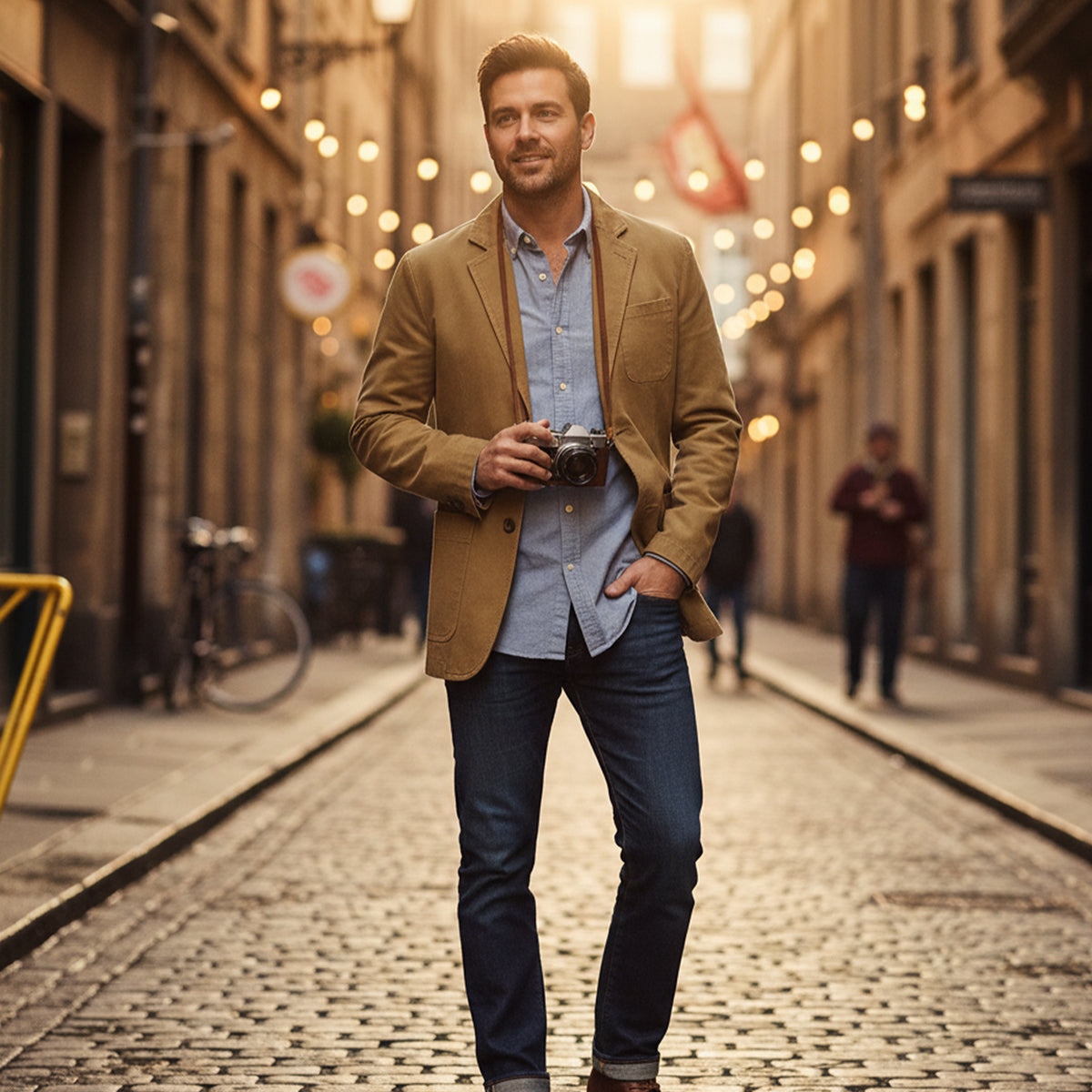 The Reykjavik Men’s Cotton Blazer Style Windbreaker with Pockets