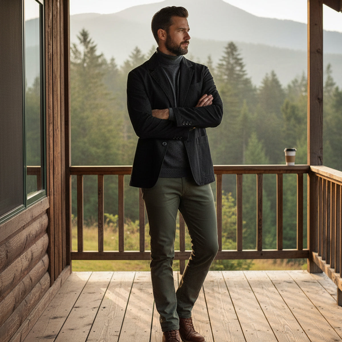 The Reykjavik Men’s Cotton Blazer Style Windbreaker with Pockets