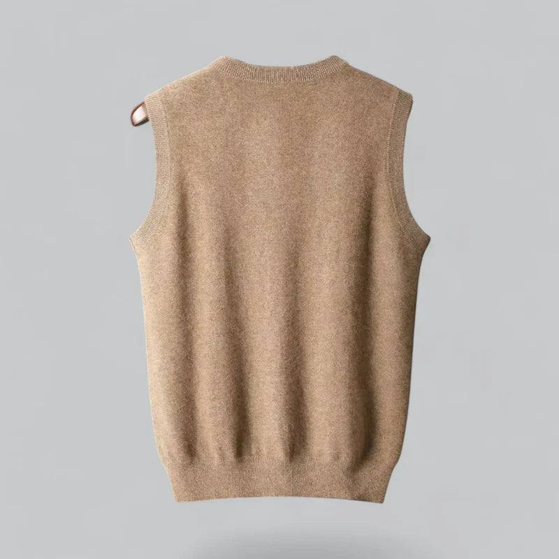 The Milan Men's V Neck Knit Cotton Vest