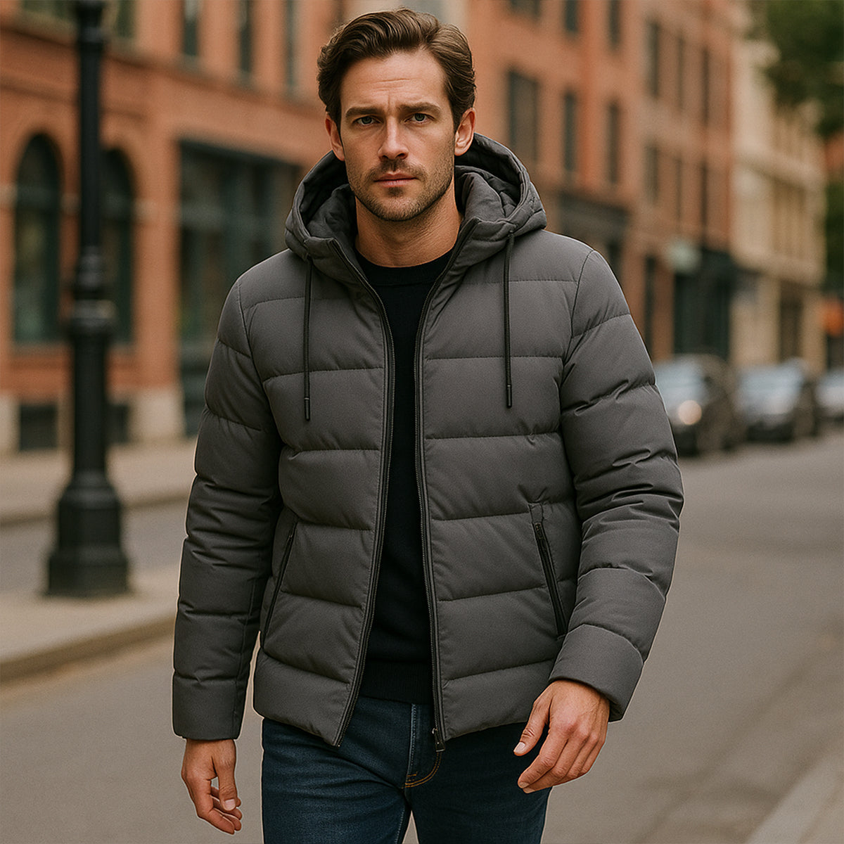 The Edinburgh Men's Waterproof Parka - Hooded Puffer Winter Jacket