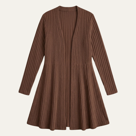Women's Trendy Ribbed V Neck Long Cardigan