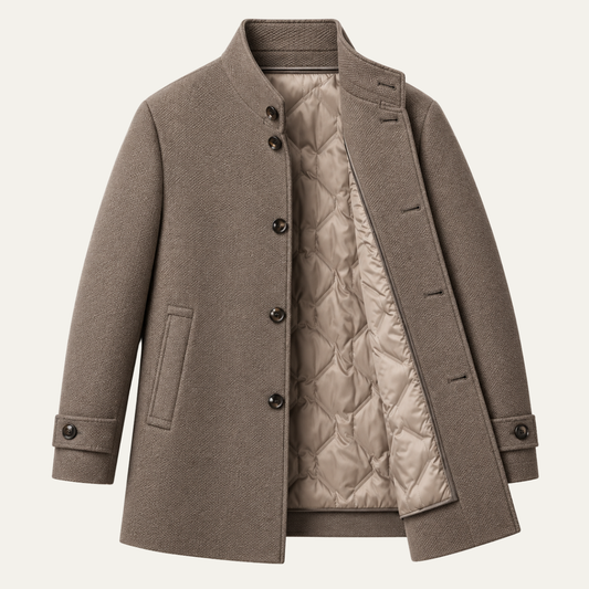 The Dana Point Men’s Padded Wool Blend Business Overcoat