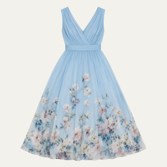 Floral Wedding Guest Maxi Dress
