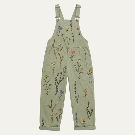 Casual Woven Strap Jumpsuit with Front Patch Pockets