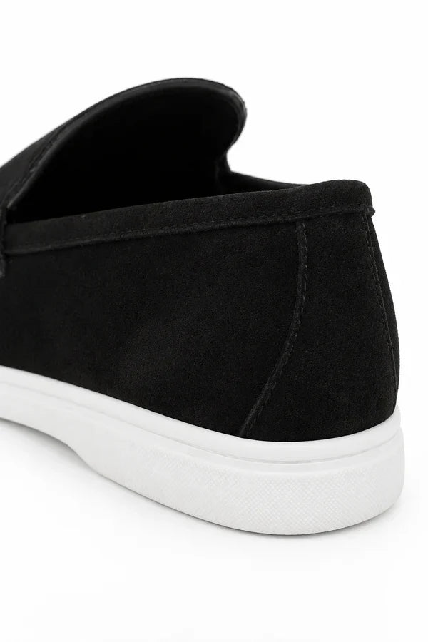 The Sheridan Men's Lightweight Slip On Suede Loafers - Black