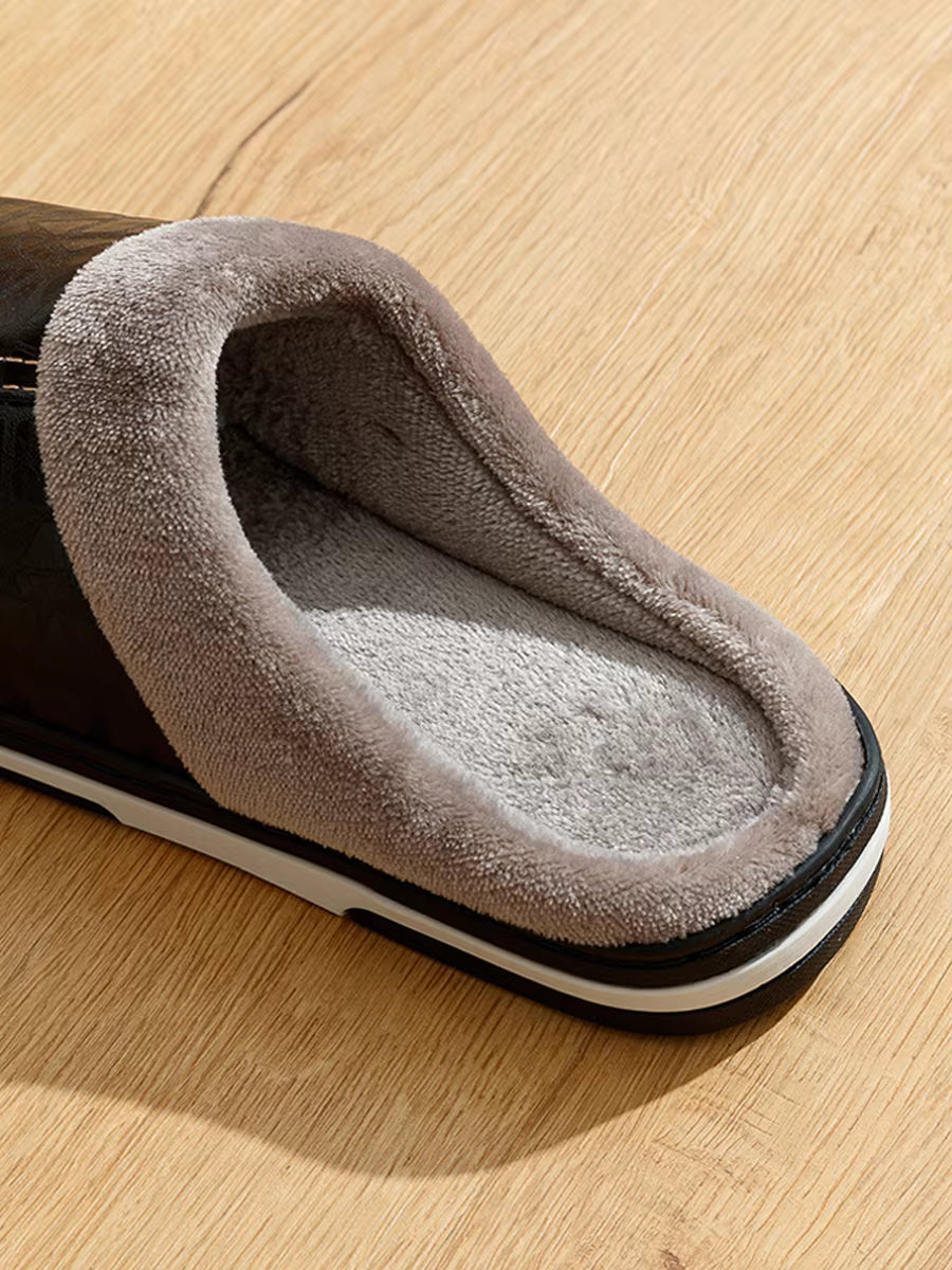 The Cambria Men’s Fleece Lined Slip On Winter House Slippers