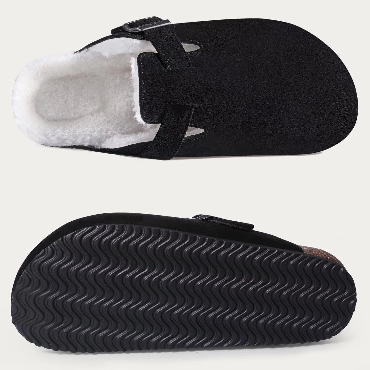 The Monterey Men's Fleece Lined Adjustable Buckle Winter Clogs