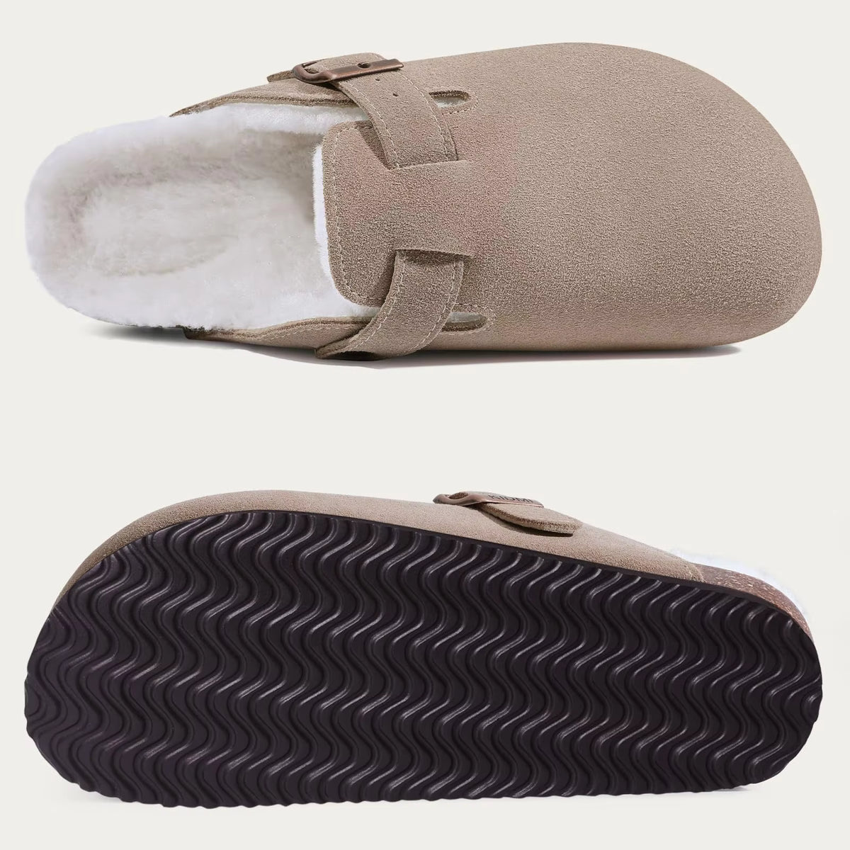 The Monterey Men's Fleece Lined Adjustable Buckle Winter Clogs