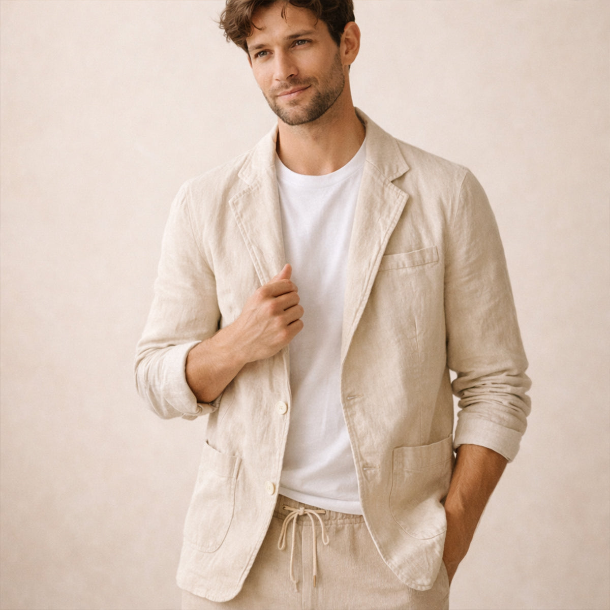 The Ridgefall Park Men’s Lightweight Summer Linen Blazer