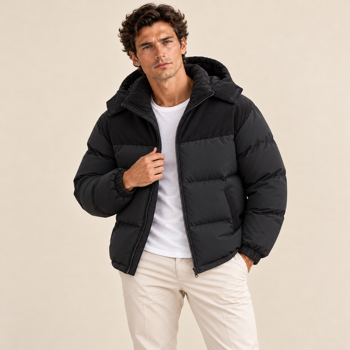 The Irvine Men’s Warm Hooded Puffer Jacket
