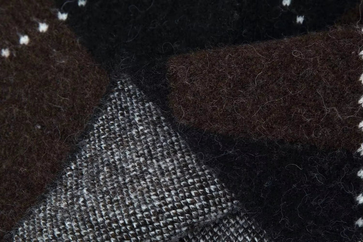 Women's Diamond Pattern Knit Sweater and Skirt Set