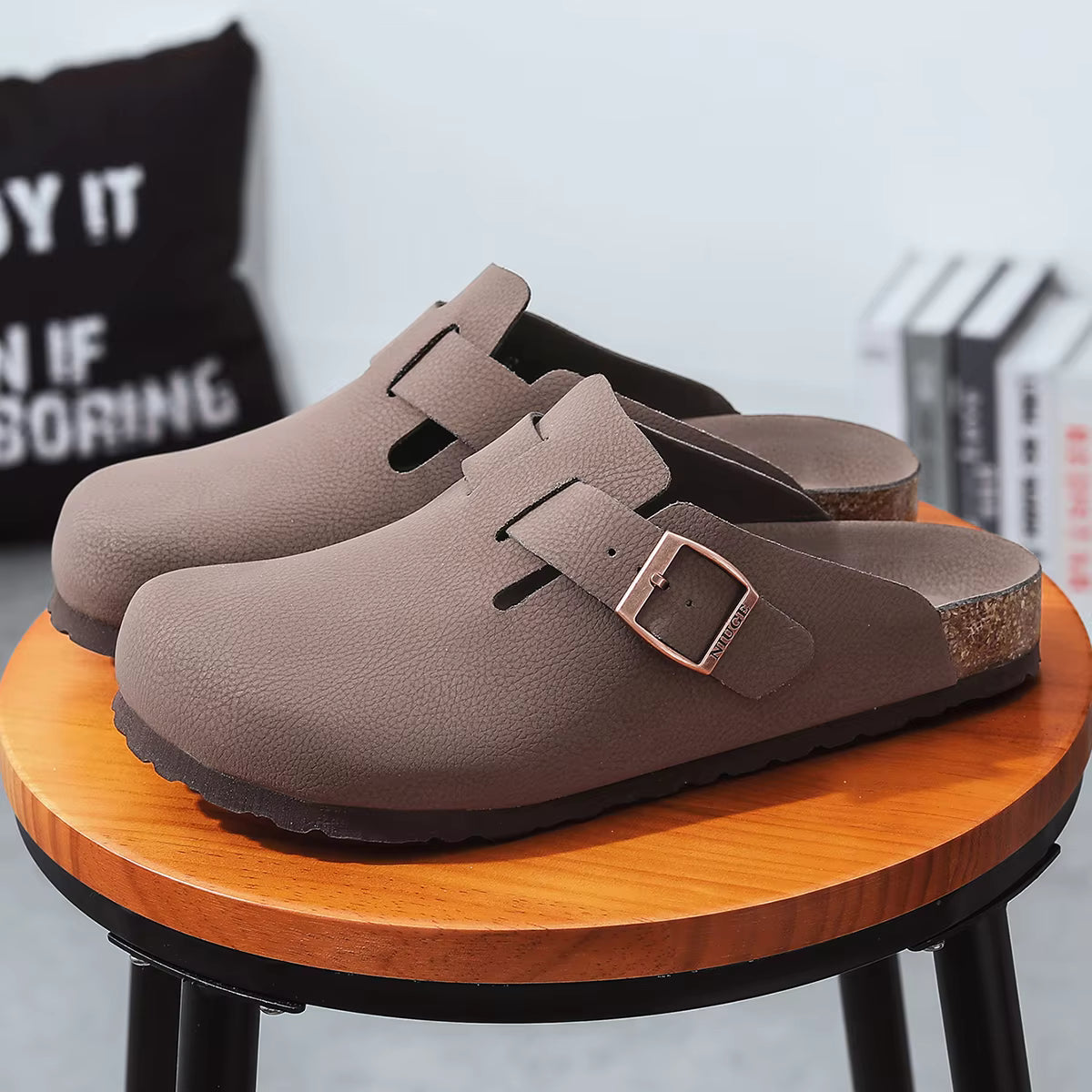 The Pacific Grove Men's Adjustable Buckle Comfort Clogs