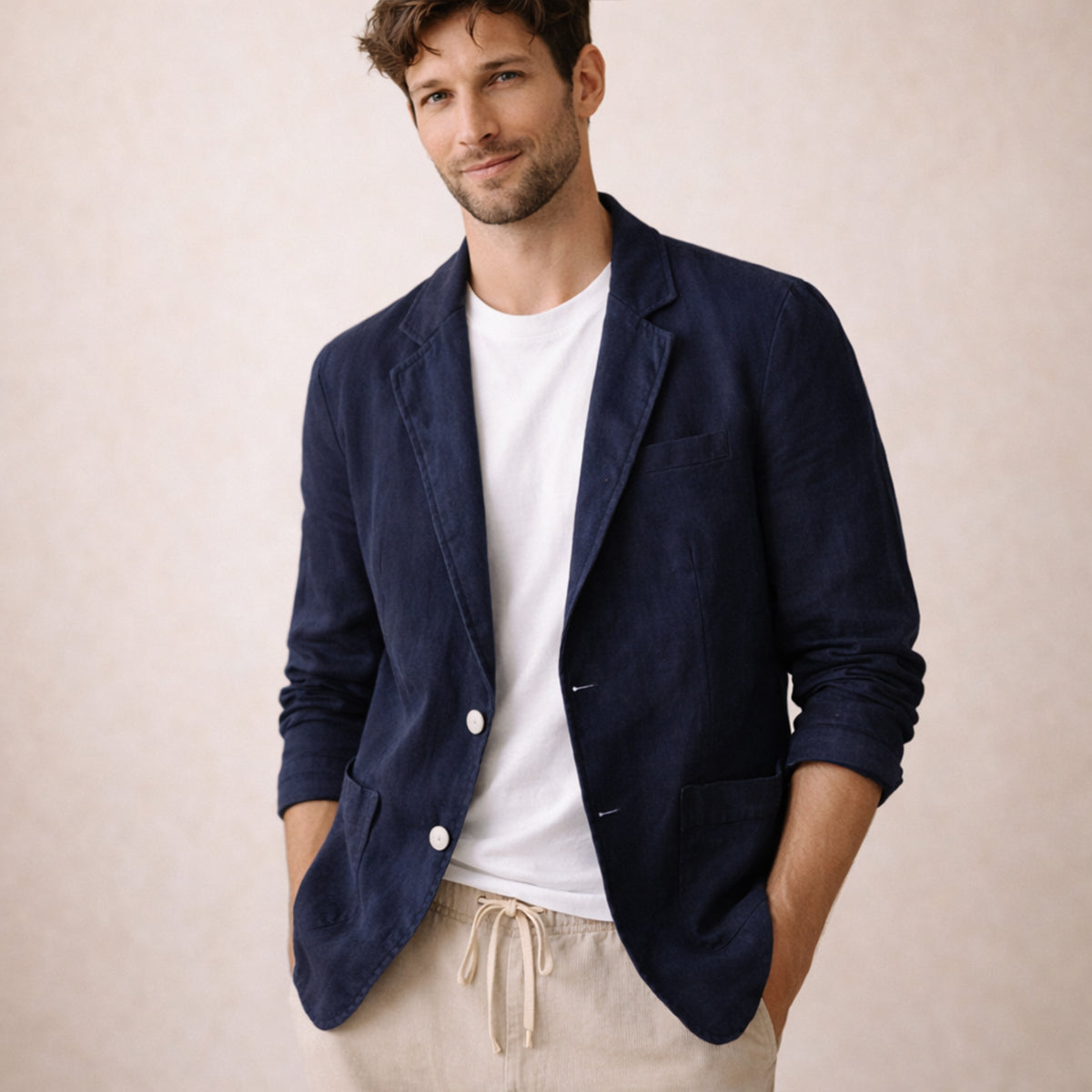 The Ridgefall Park Men’s Lightweight Summer Linen Blazer