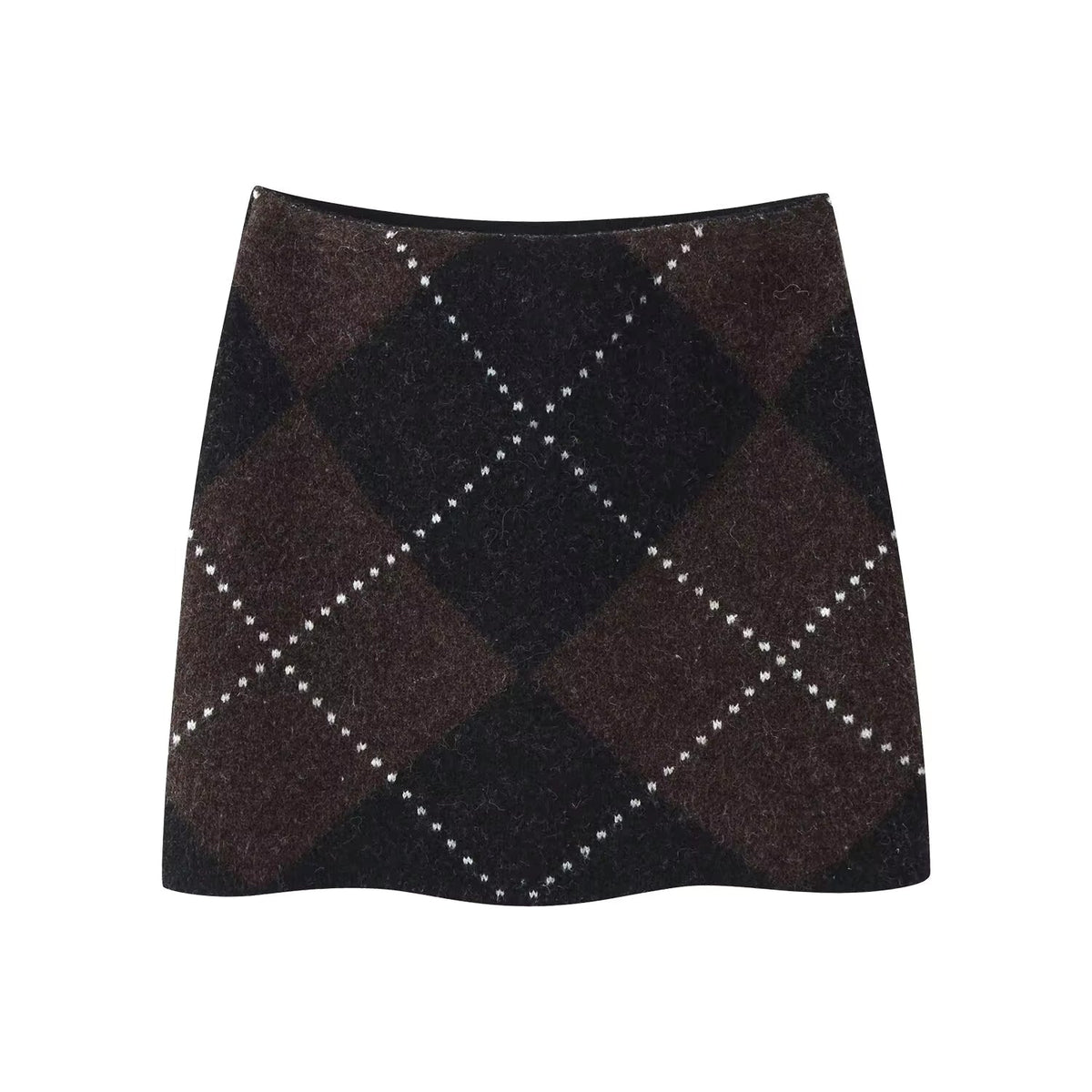 Women's Diamond Pattern Knit Sweater and Skirt Set