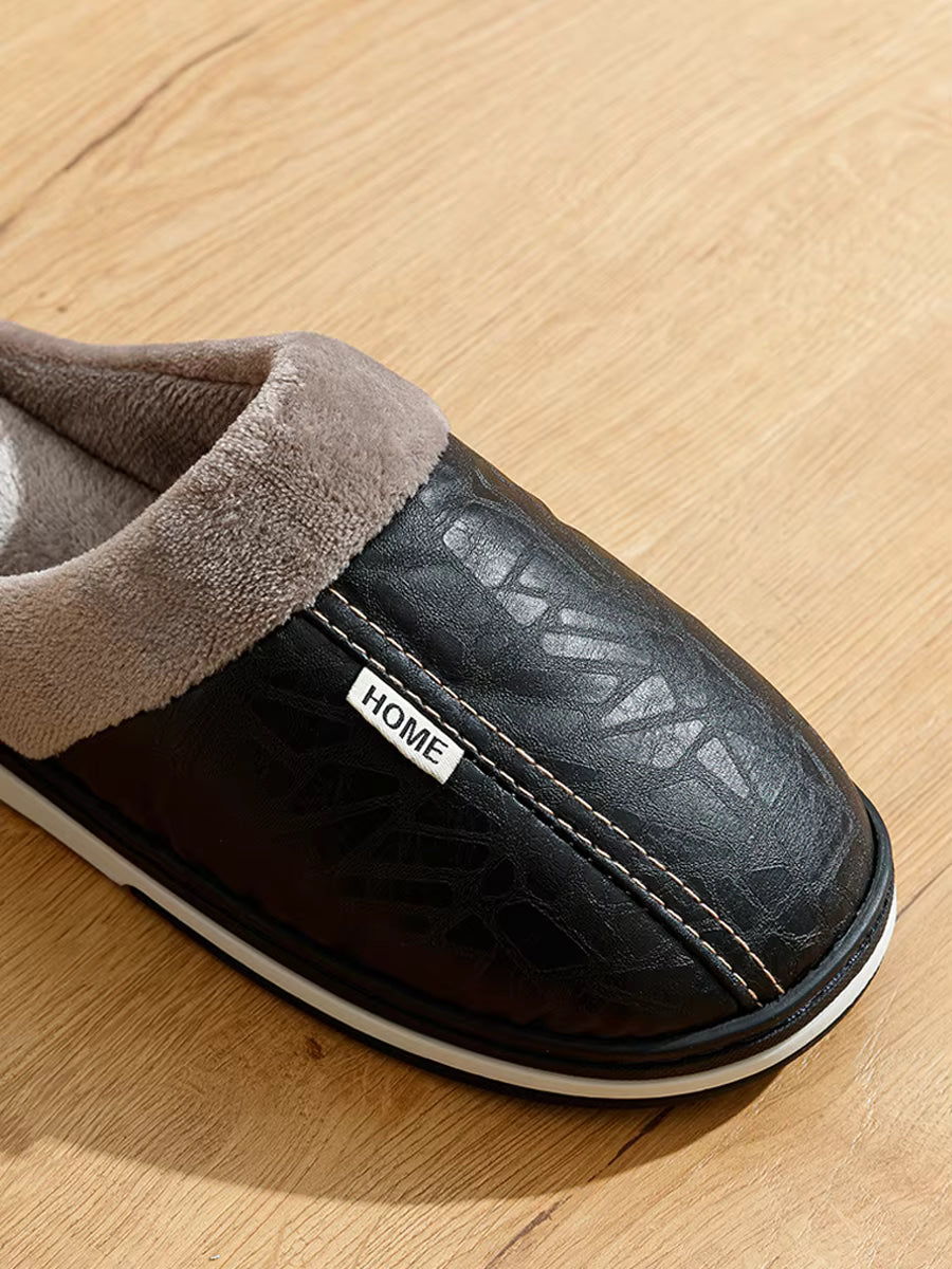 The Cambria Men’s Fleece Lined Slip On Winter House Slippers
