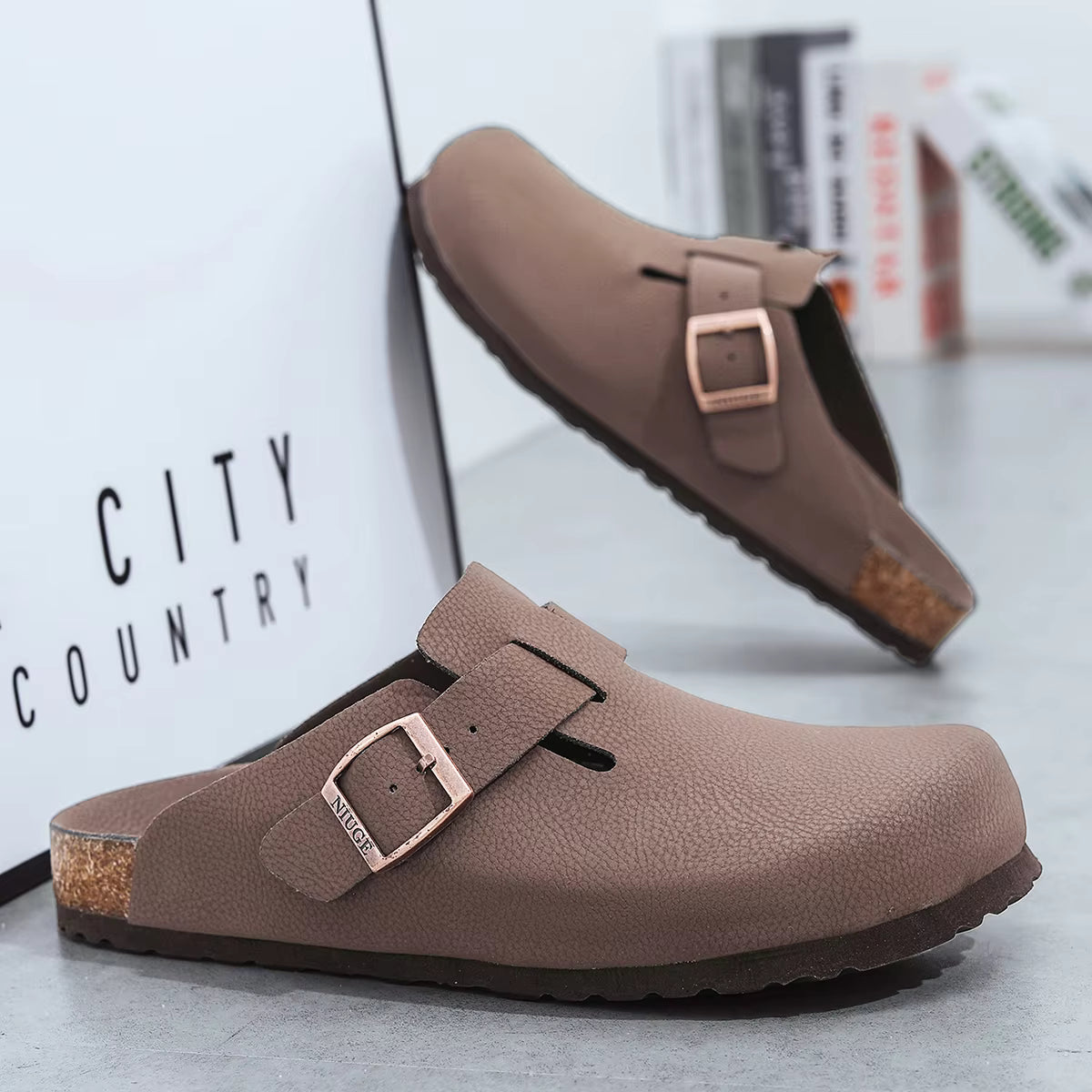The Pacific Grove Men's Adjustable Buckle Comfort Clogs