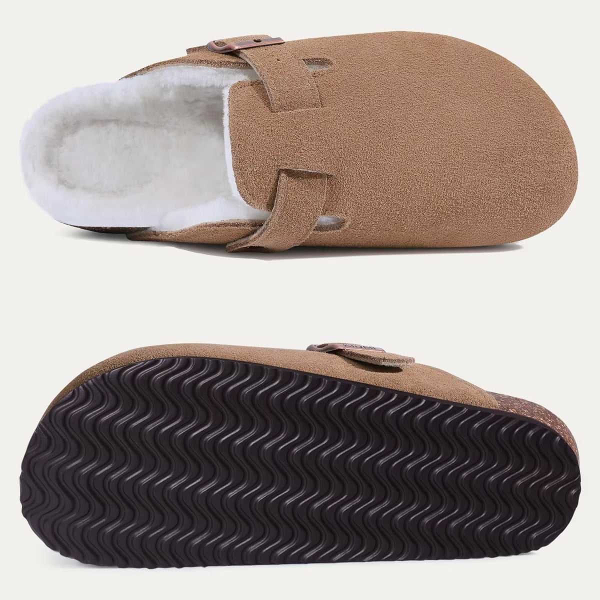 The Monterey Men's Fleece Lined Adjustable Buckle Winter Clogs