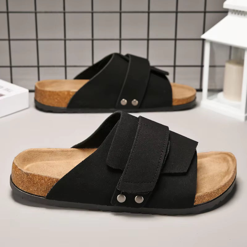 The Belmont Men's Suede Strap Comfort Slide Sandals