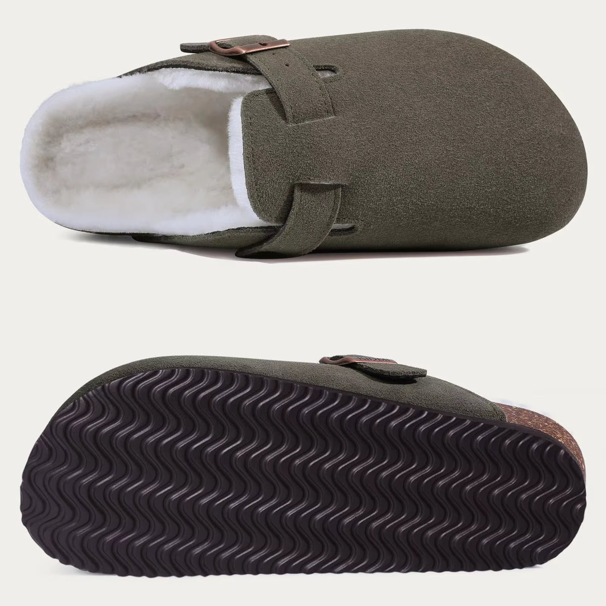 The Monterey Men's Fleece Lined Adjustable Buckle Winter Clogs