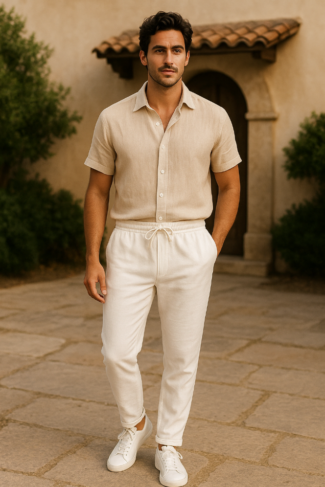 The Palermo Linen Jogger – Lightweight Summer Pants for Men