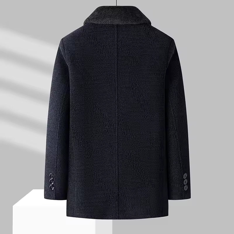 The Charleston Men’s Fleece Lined Wool Blend Winter Coat