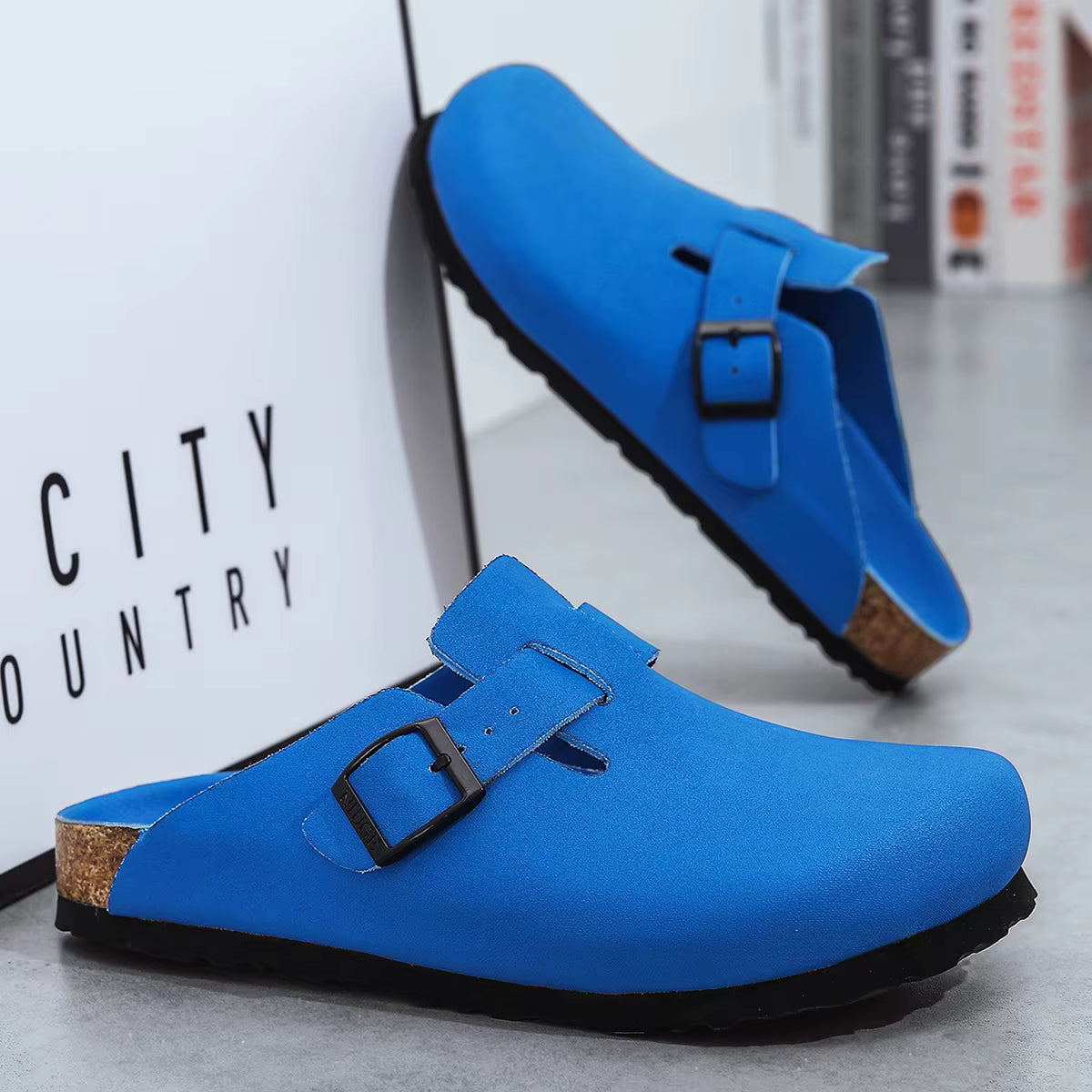 The Pacific Grove Men's Adjustable Buckle Comfort Clogs