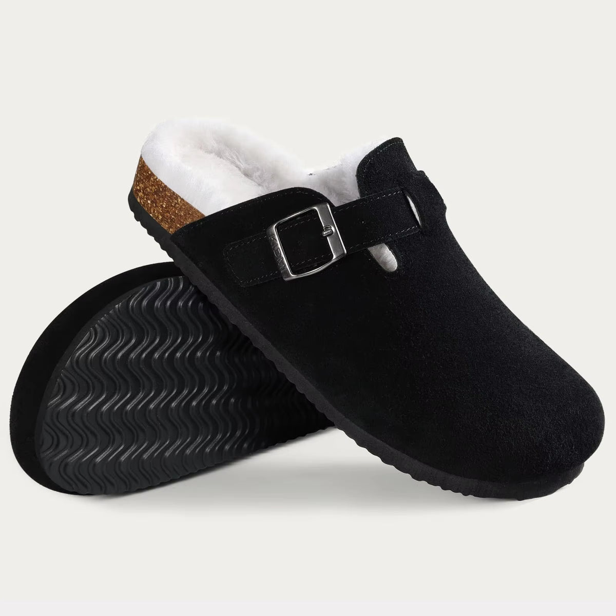 The Monterey Men's Fleece Lined Adjustable Buckle Winter Clogs